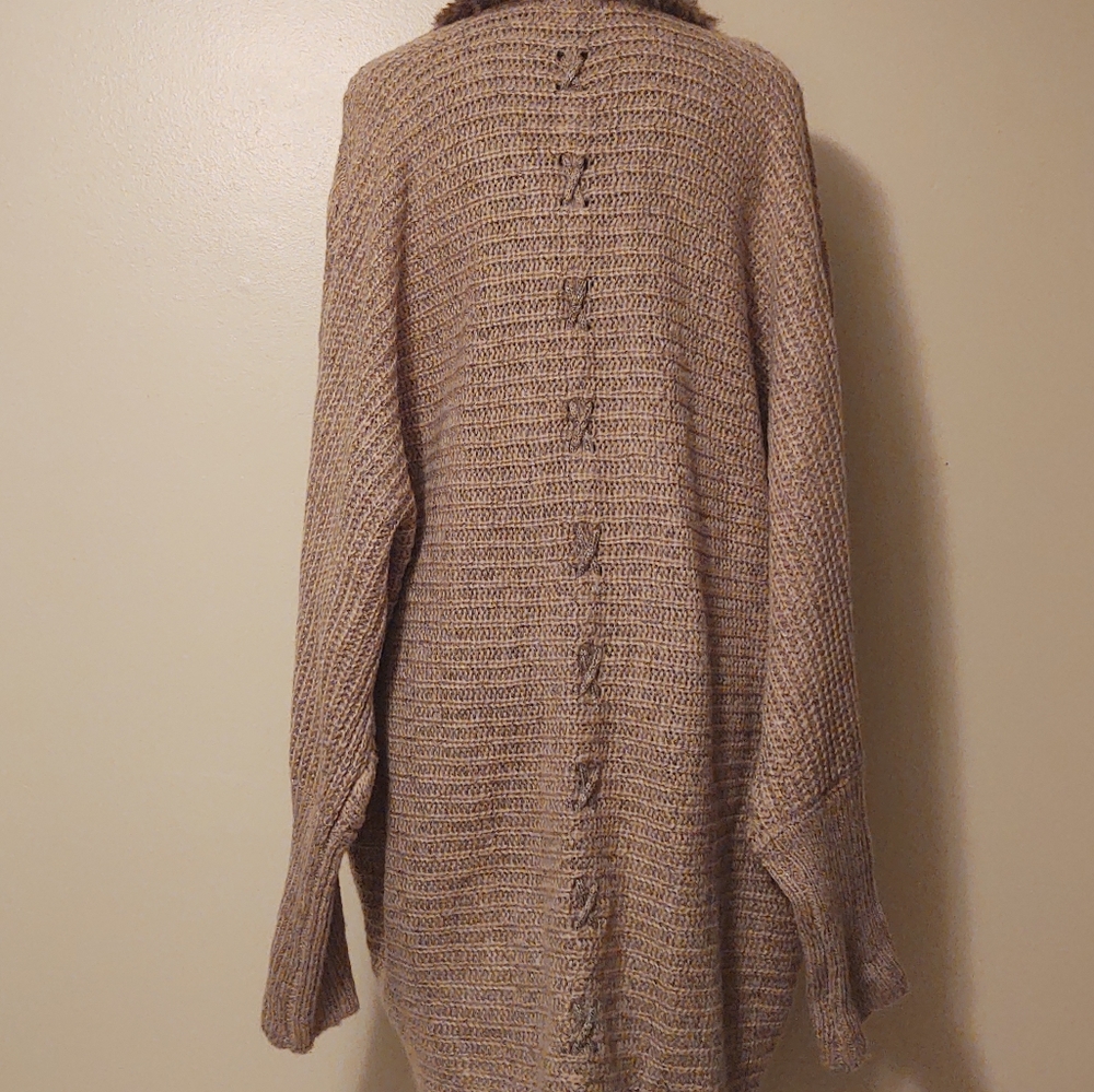 Song N Spirit Faux Fur Collar Cardigan - Picture 3 of 7